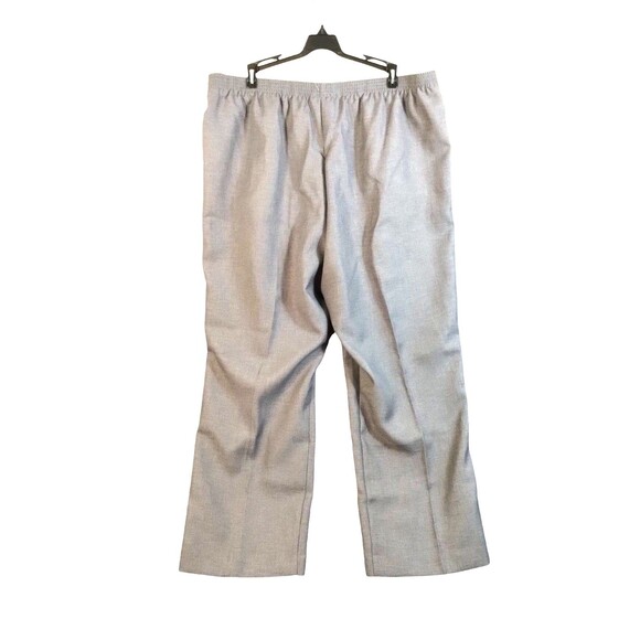 Alfred Dunner Trousers Pants Size 18W Grey Pull On Polyester Pocket Wide Leg NWT - Picture 4 of 7